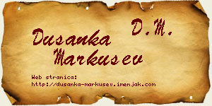 Dušanka Markušev vizit kartica